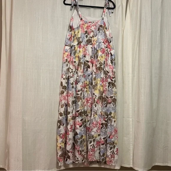 NWT Lane Bryant Colorful Floral Tiered Maxi Dress Size 14 Women’s - Picture 9 of 11